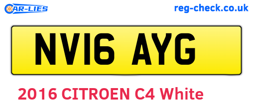 NV16AYG are the vehicle registration plates.