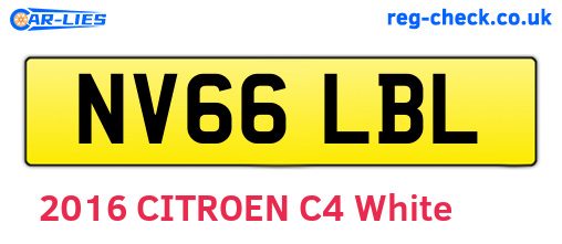 NV66LBL are the vehicle registration plates.