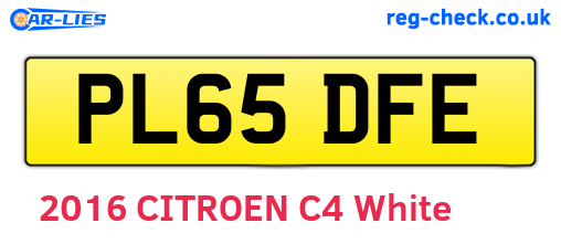 PL65DFE are the vehicle registration plates.