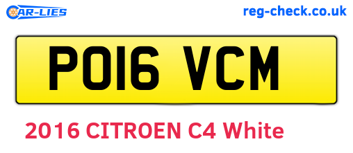 PO16VCM are the vehicle registration plates.