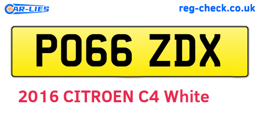 PO66ZDX are the vehicle registration plates.