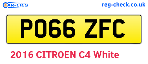 PO66ZFC are the vehicle registration plates.