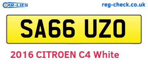 SA66UZO are the vehicle registration plates.