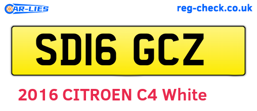 SD16GCZ are the vehicle registration plates.