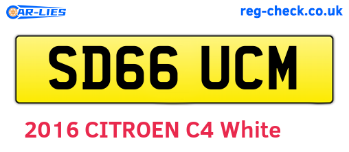 SD66UCM are the vehicle registration plates.