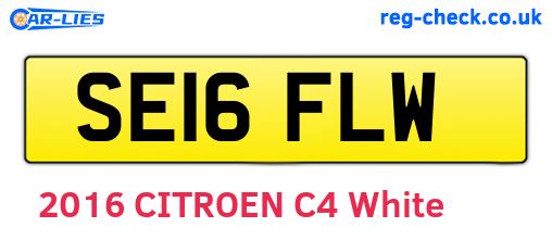SE16FLW are the vehicle registration plates.