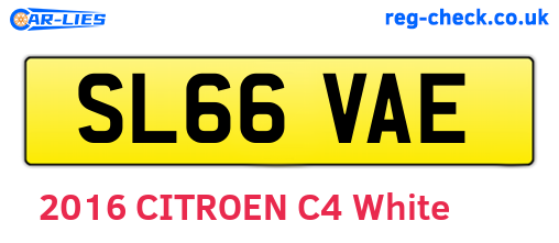 SL66VAE are the vehicle registration plates.