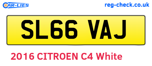 SL66VAJ are the vehicle registration plates.