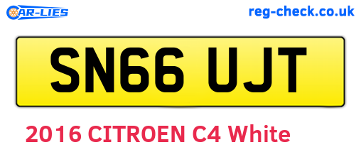 SN66UJT are the vehicle registration plates.