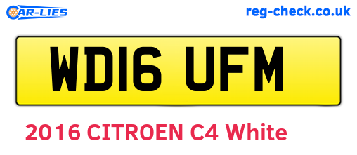 WD16UFM are the vehicle registration plates.