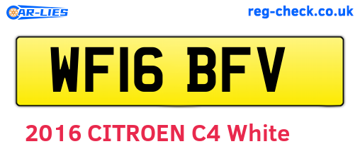 WF16BFV are the vehicle registration plates.