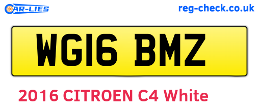 WG16BMZ are the vehicle registration plates.
