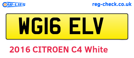 WG16ELV are the vehicle registration plates.