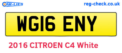 WG16ENY are the vehicle registration plates.