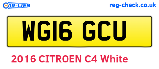 WG16GCU are the vehicle registration plates.