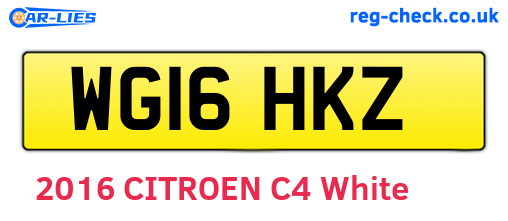 WG16HKZ are the vehicle registration plates.