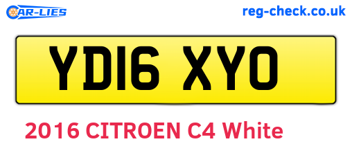 YD16XYO are the vehicle registration plates.