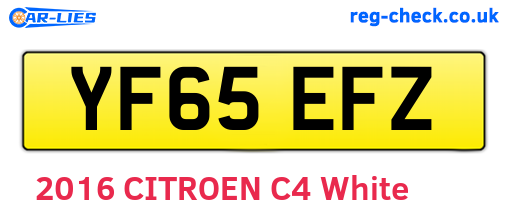 YF65EFZ are the vehicle registration plates.