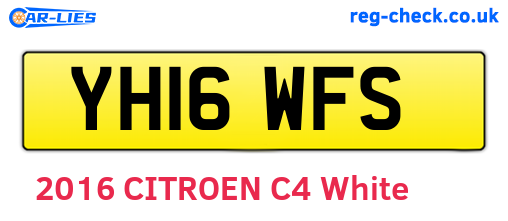 YH16WFS are the vehicle registration plates.