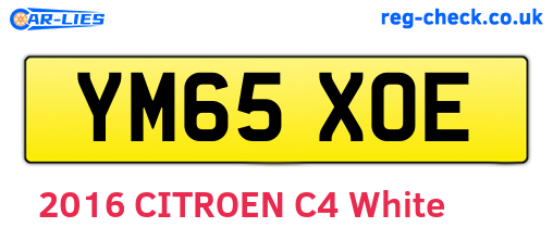 YM65XOE are the vehicle registration plates.