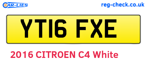 YT16FXE are the vehicle registration plates.