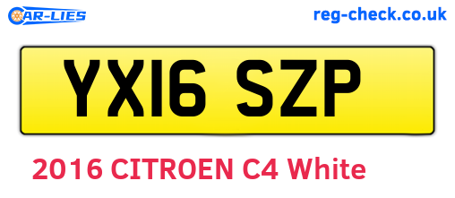 YX16SZP are the vehicle registration plates.