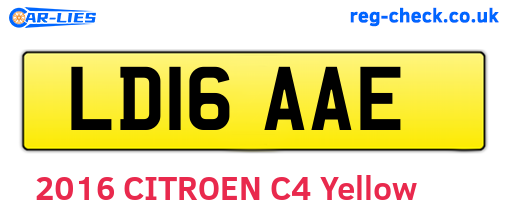 LD16AAE are the vehicle registration plates.
