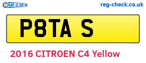 P8TAS are the vehicle registration plates.