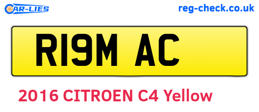 R19MAC are the vehicle registration plates.