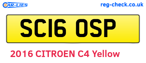 SC16OSP are the vehicle registration plates.