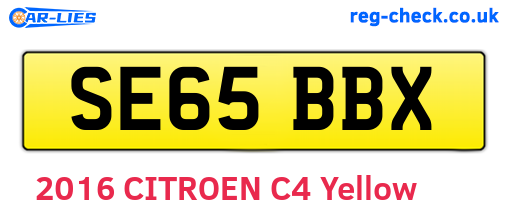 SE65BBX are the vehicle registration plates.