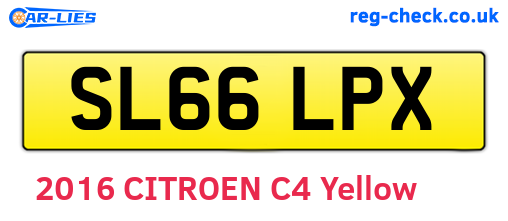 SL66LPX are the vehicle registration plates.