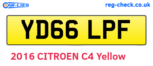 YD66LPF are the vehicle registration plates.