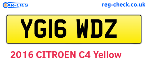 YG16WDZ are the vehicle registration plates.