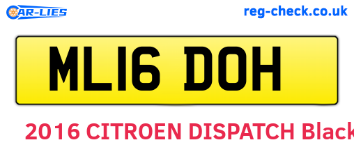 ML16DOH are the vehicle registration plates.