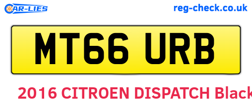 MT66URB are the vehicle registration plates.