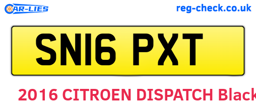 SN16PXT are the vehicle registration plates.