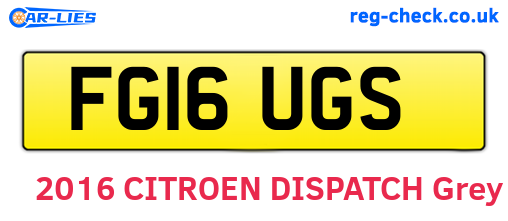 FG16UGS are the vehicle registration plates.
