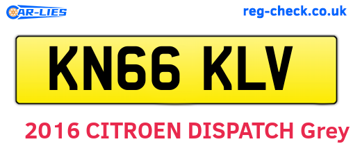 KN66KLV are the vehicle registration plates.