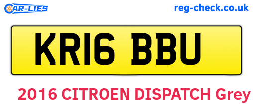 KR16BBU are the vehicle registration plates.