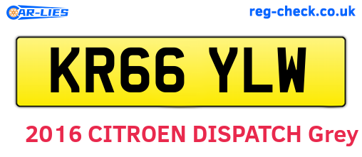 KR66YLW are the vehicle registration plates.