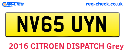 NV65UYN are the vehicle registration plates.