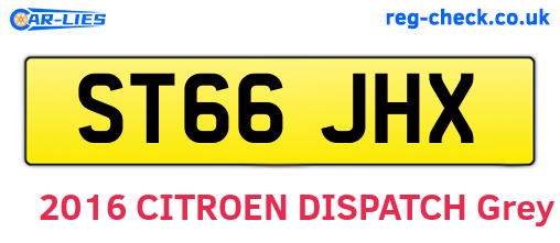 ST66JHX are the vehicle registration plates.