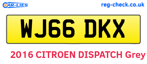 WJ66DKX are the vehicle registration plates.