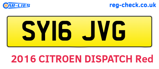SY16JVG are the vehicle registration plates.