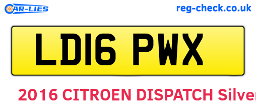 LD16PWX are the vehicle registration plates.
