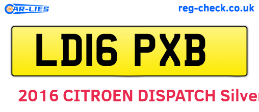 LD16PXB are the vehicle registration plates.