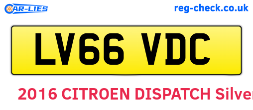 LV66VDC are the vehicle registration plates.