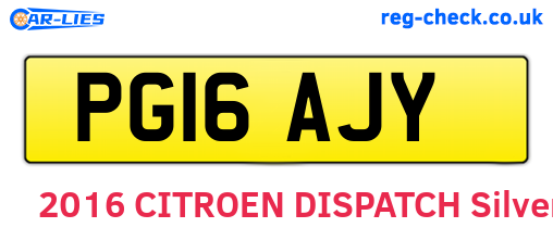 PG16AJY are the vehicle registration plates.