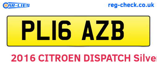 PL16AZB are the vehicle registration plates.